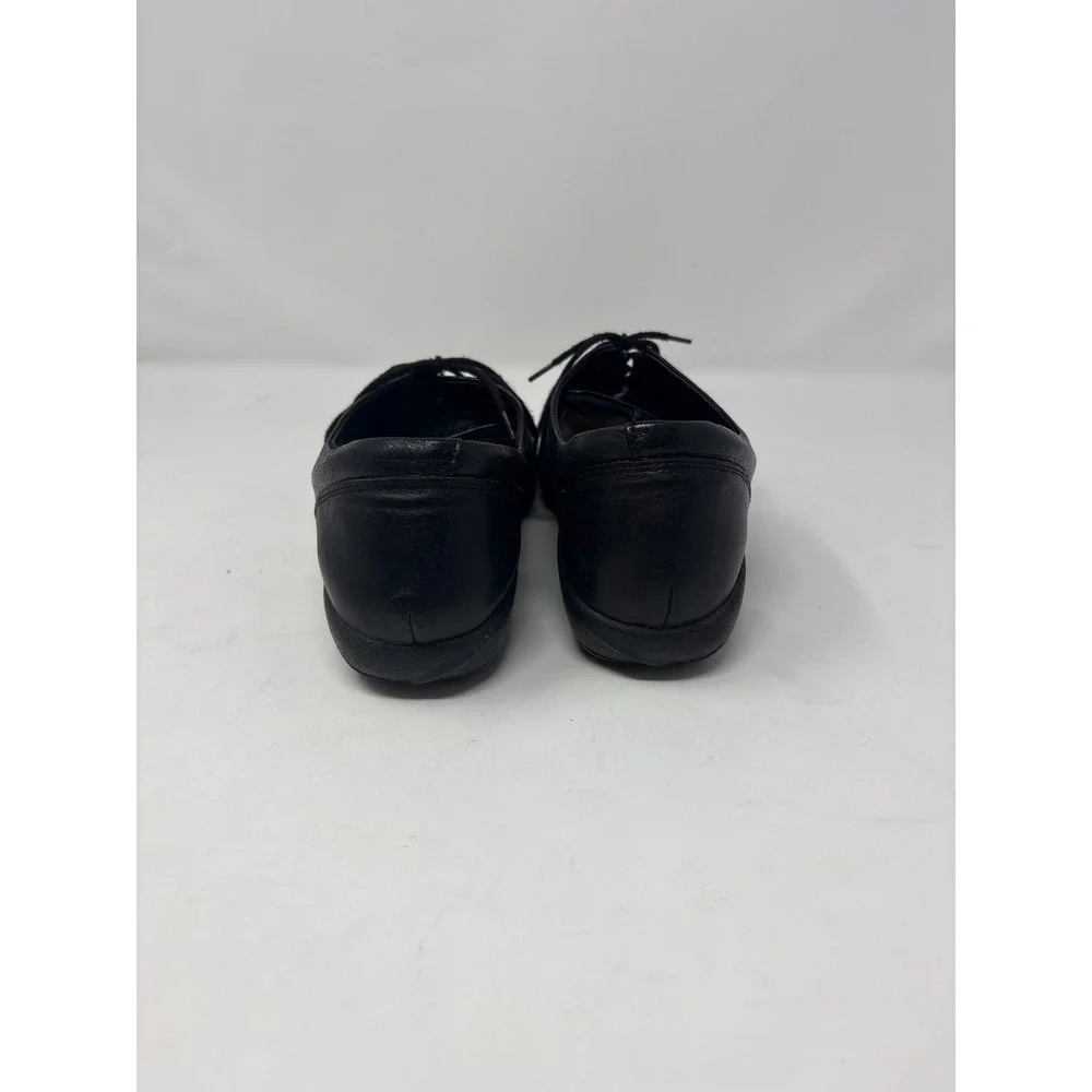 Naot Swirl Embroidered Leather Lace Up Oxfords 40 Black Walking Shoes - Picture 4 of 6